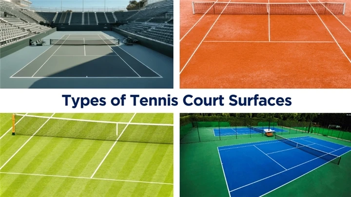 کف‌پوش و انواع سطح زمین تنیس، مقایسه هاردکورت، چمن مصنوعی و Clay