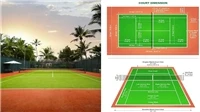 ابعاد زمین تنیس بر اساس استاندارد ITF | طول، عرض و فضای اطراف زمین